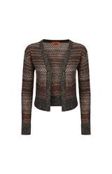 Mesh cardigan with sequins
