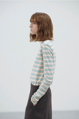 Gradient Stripe  L/S Jersey Tee