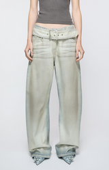 Coated Denim Trousers