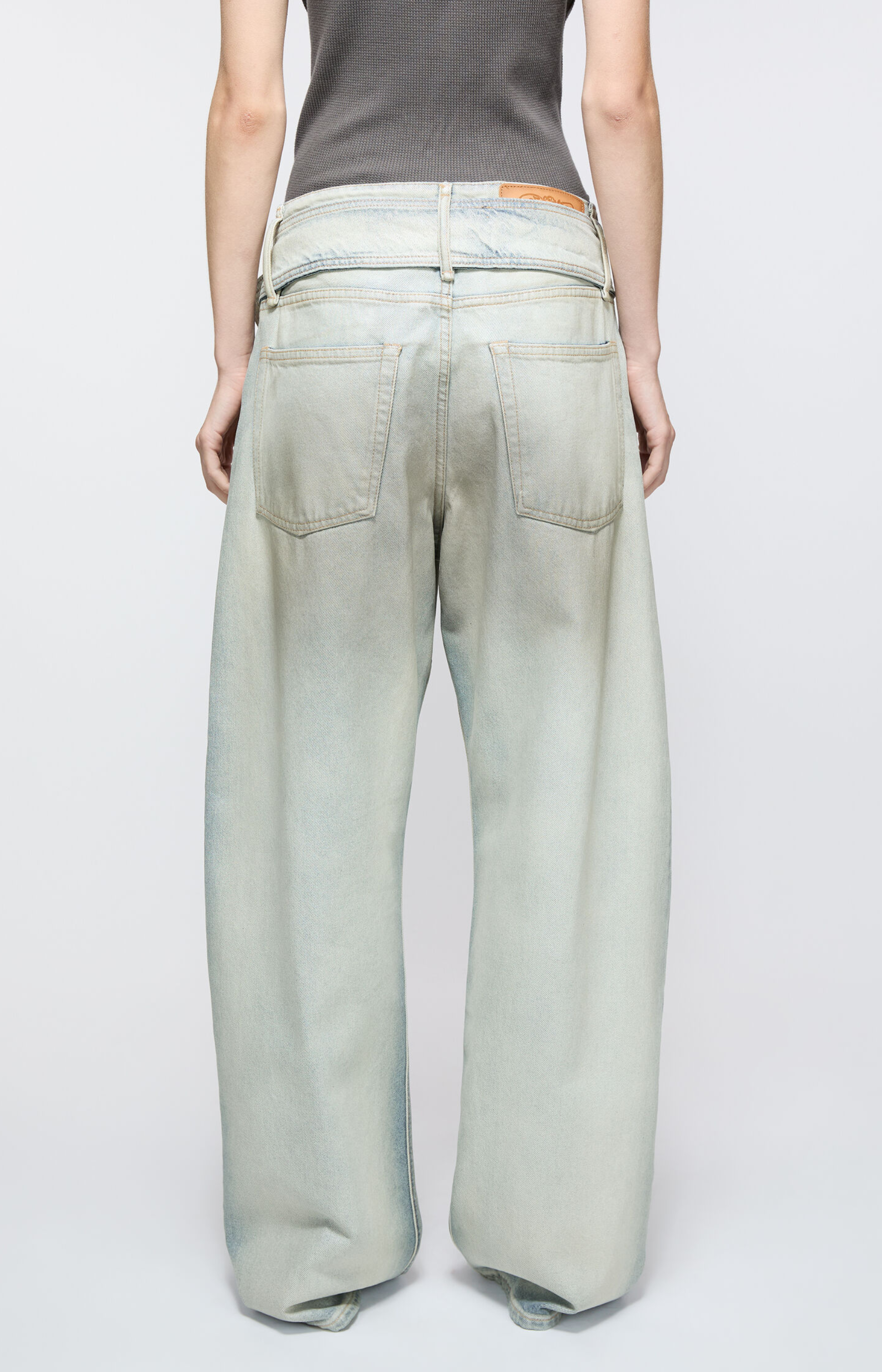 Coated Denim Trousers