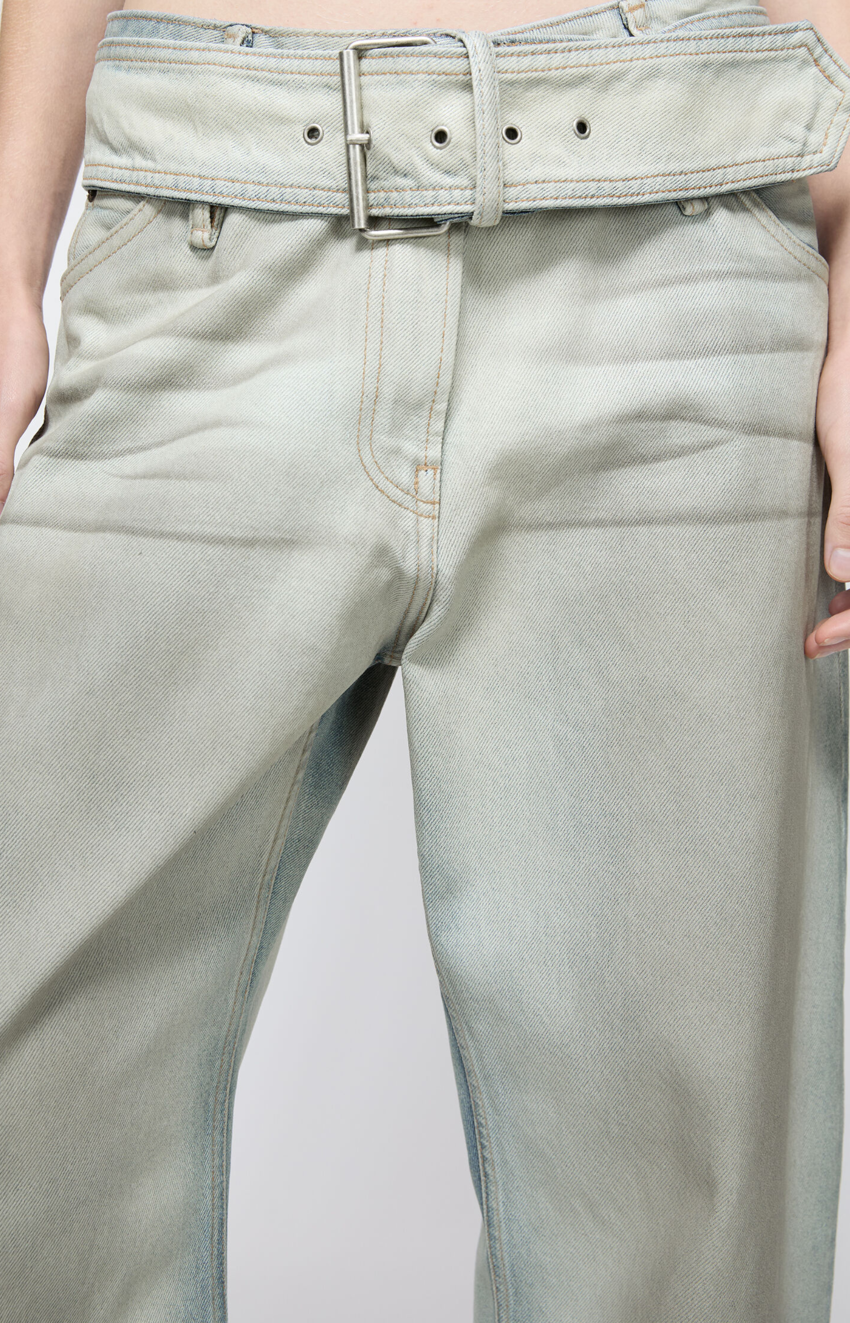 Coated Denim Trousers