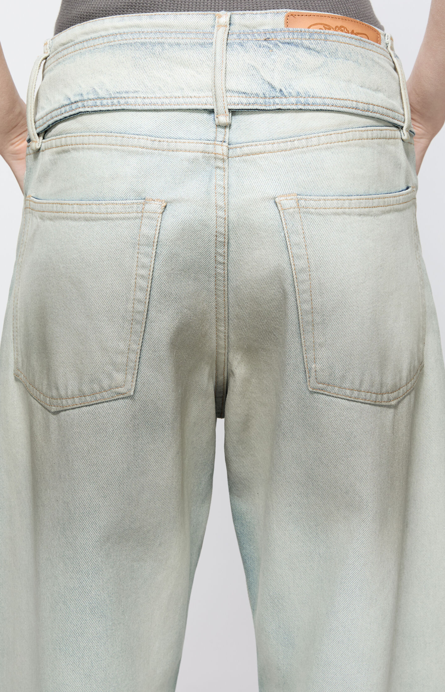 Coated Denim Trousers