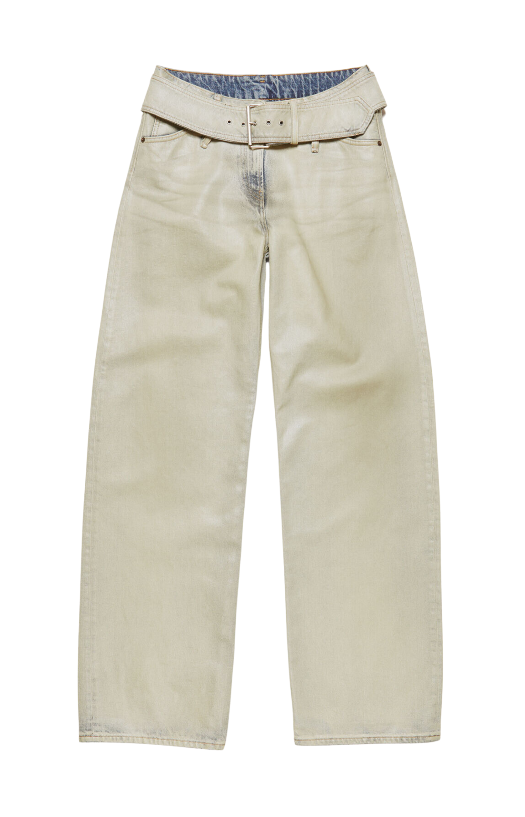 Coated Denim Trousers