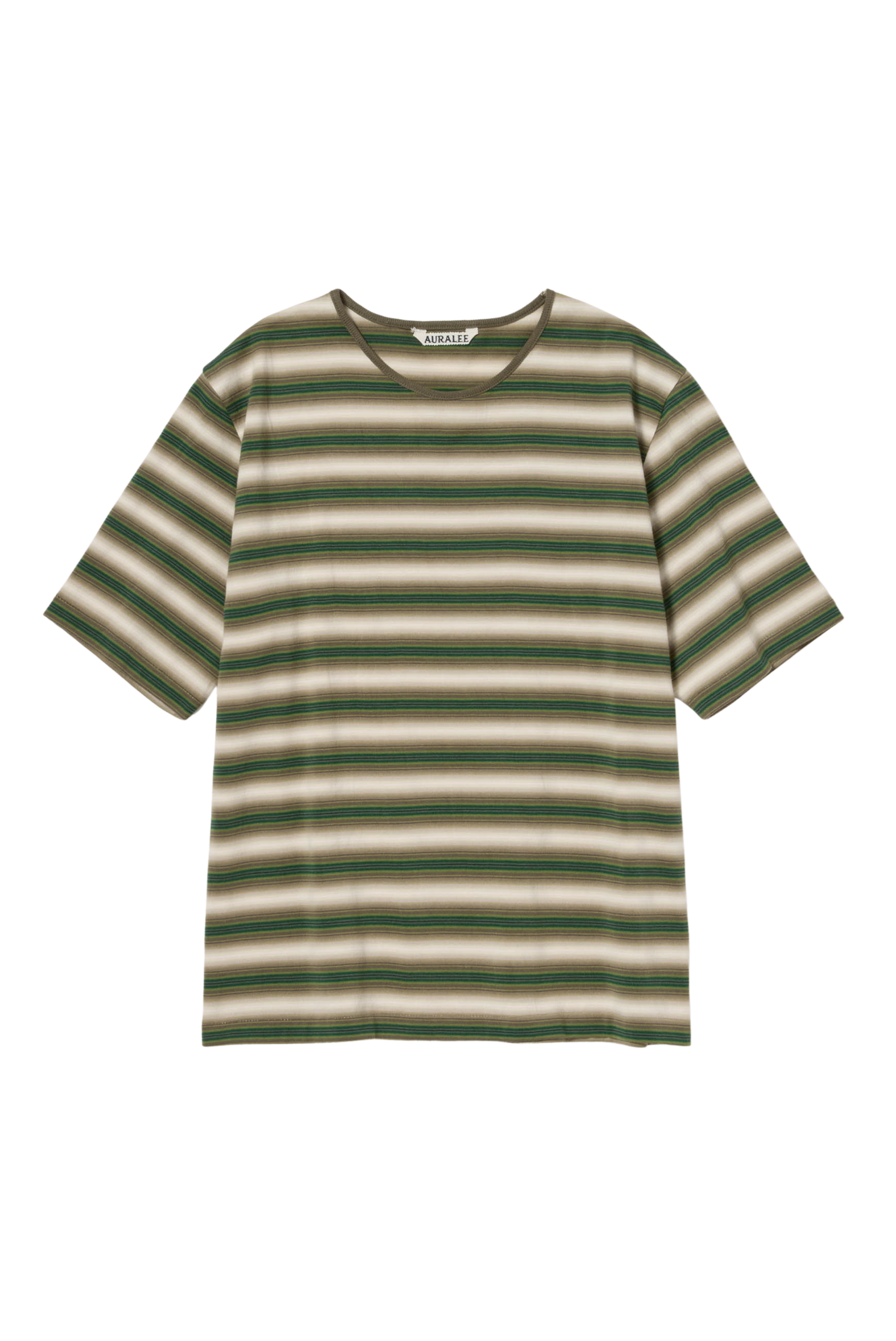 Auralee Gradient Stripe Jersey Tee