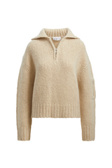 The Posie Half Zip Sweater With Sleeve Pocket