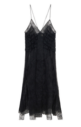 Long Lace Dress with Ruffles