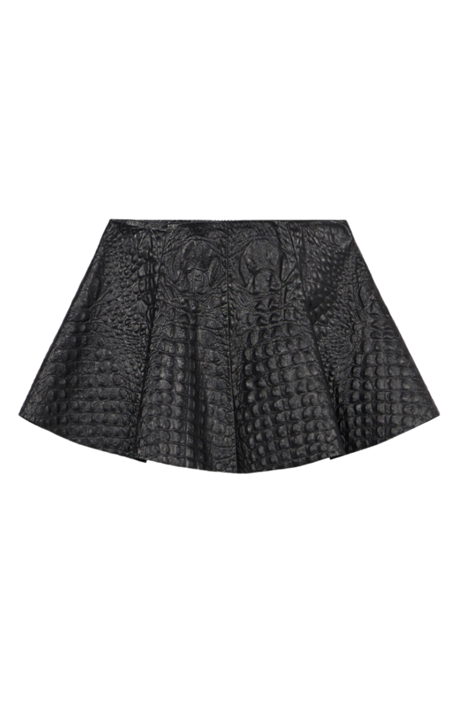 Mini Skirt in Crocodile Leather