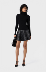 Mini Skirt in Crocodile Leather