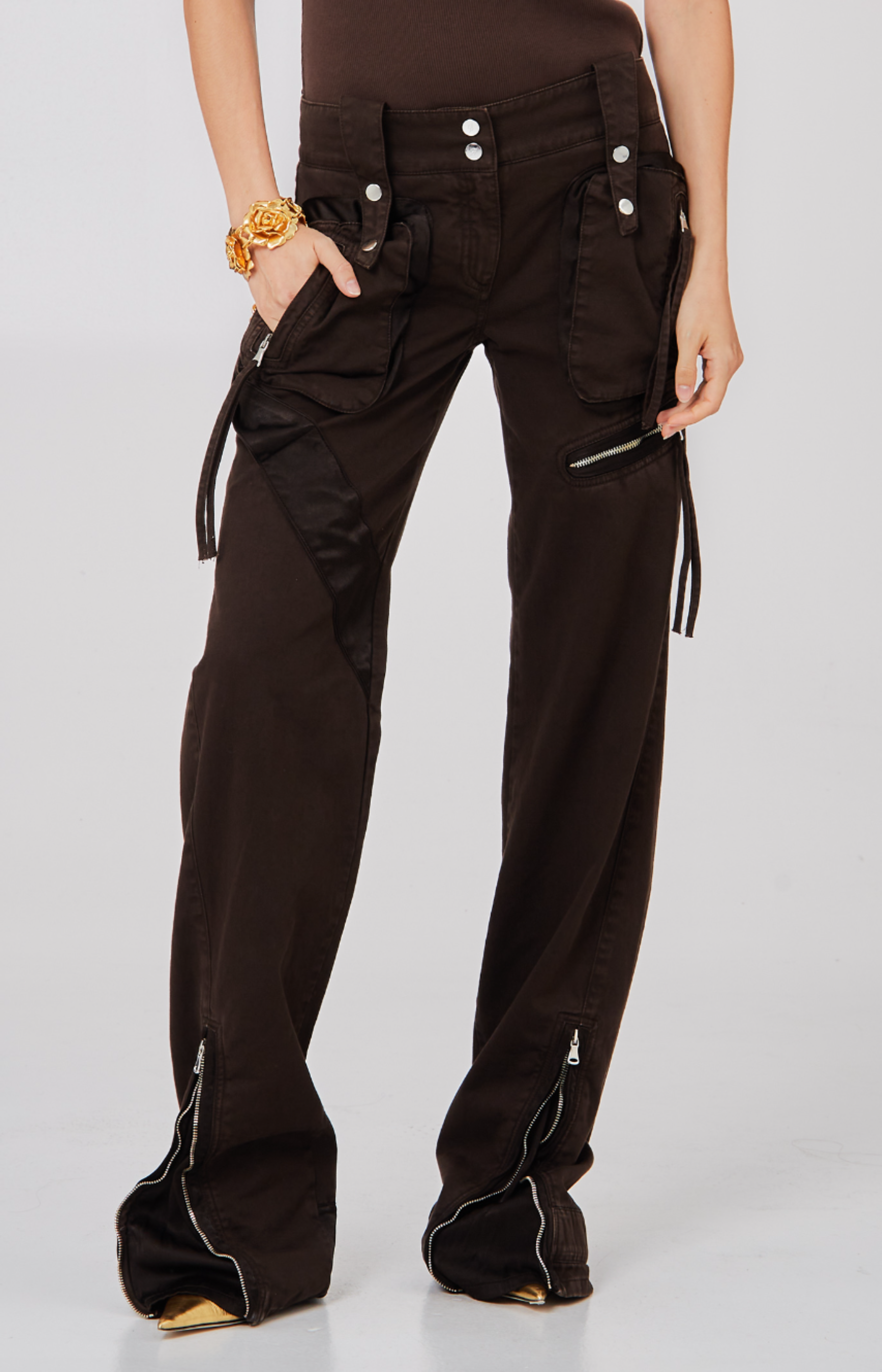 Cargo Pant with Satin Insert