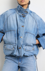 The Harper Balloon Jacket with Drawstring Hem