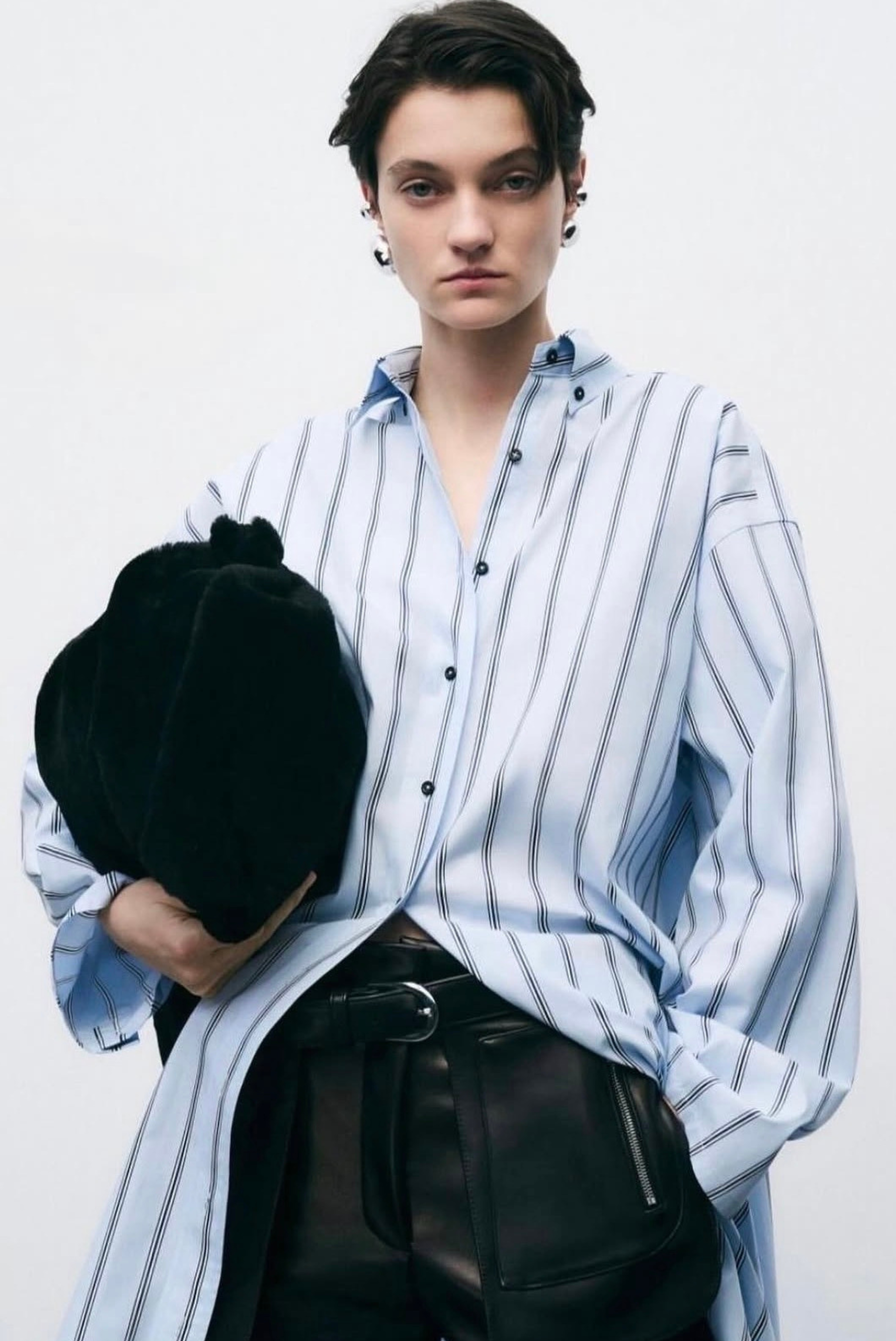 Brandon Maxwell The Long Javi Boxy Button Down Shirt