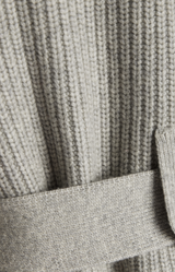 The Neal Front Zip Sweater with Tie Belt
