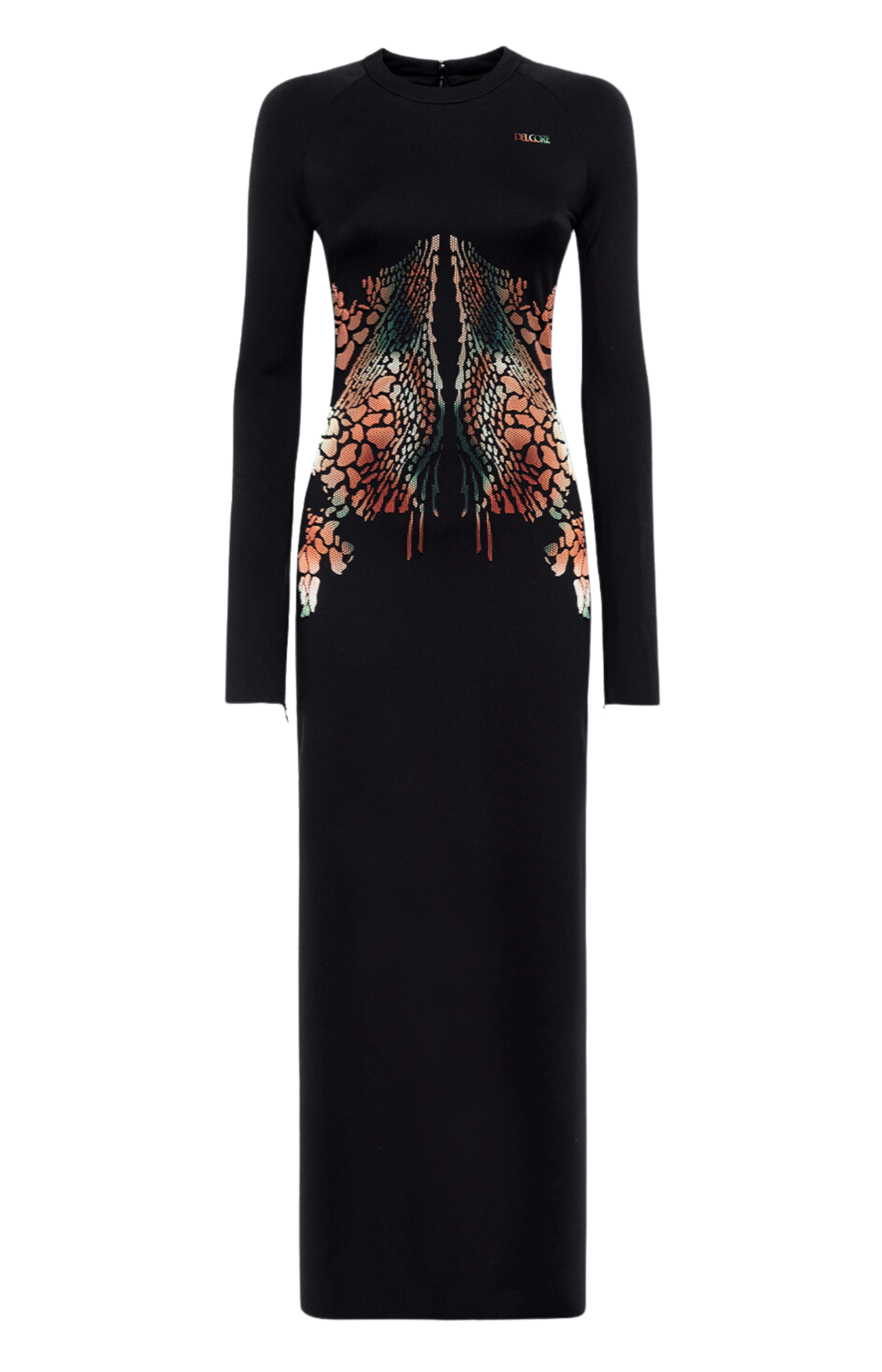 Del Core Raglan Dress With Sculpting Skirt with Logo and 3D Detail