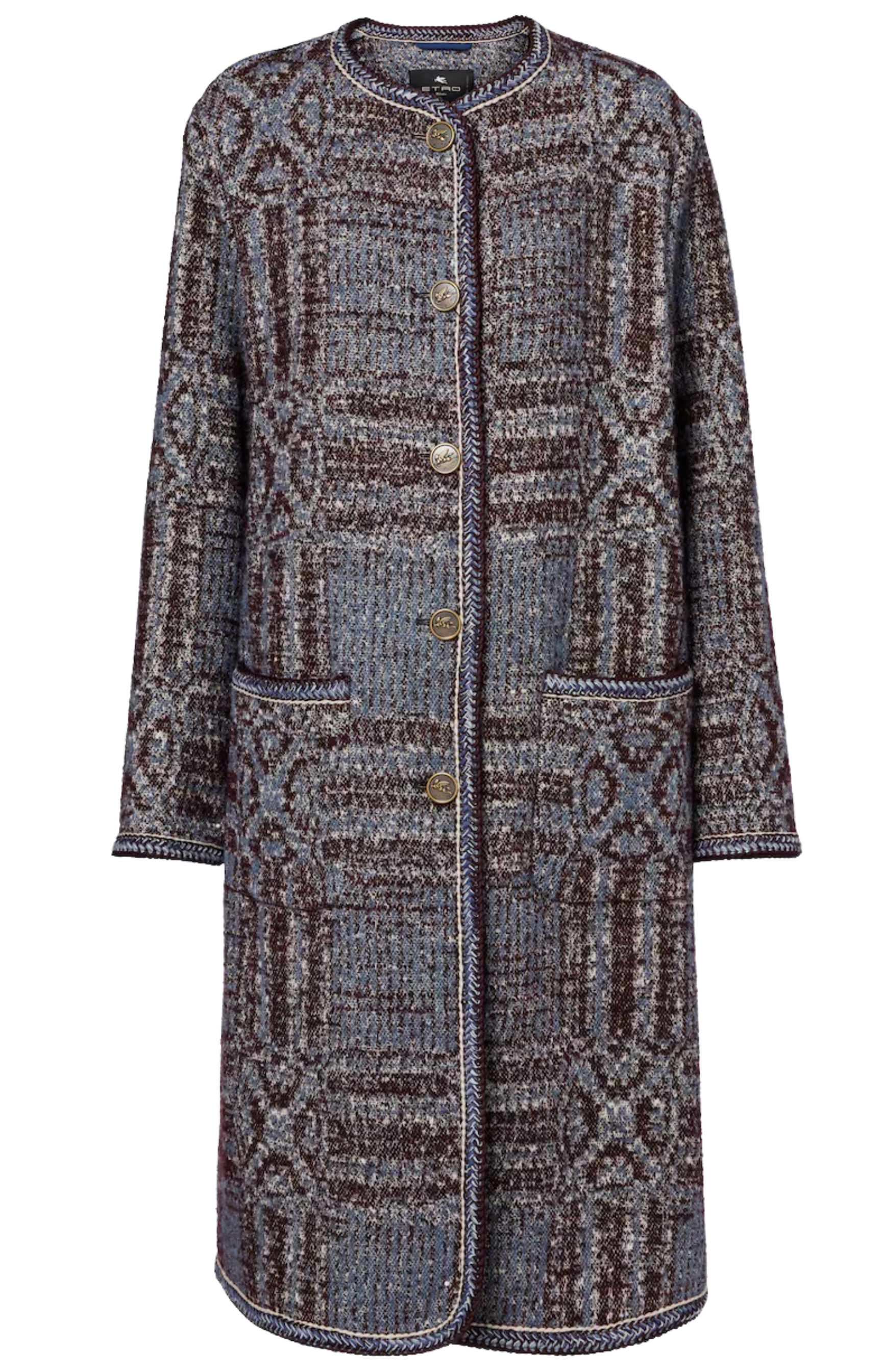 Boucle Jacquard Coat