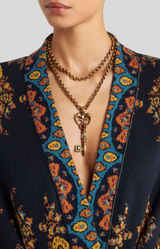 Jacquard Kesa Robe with Belt