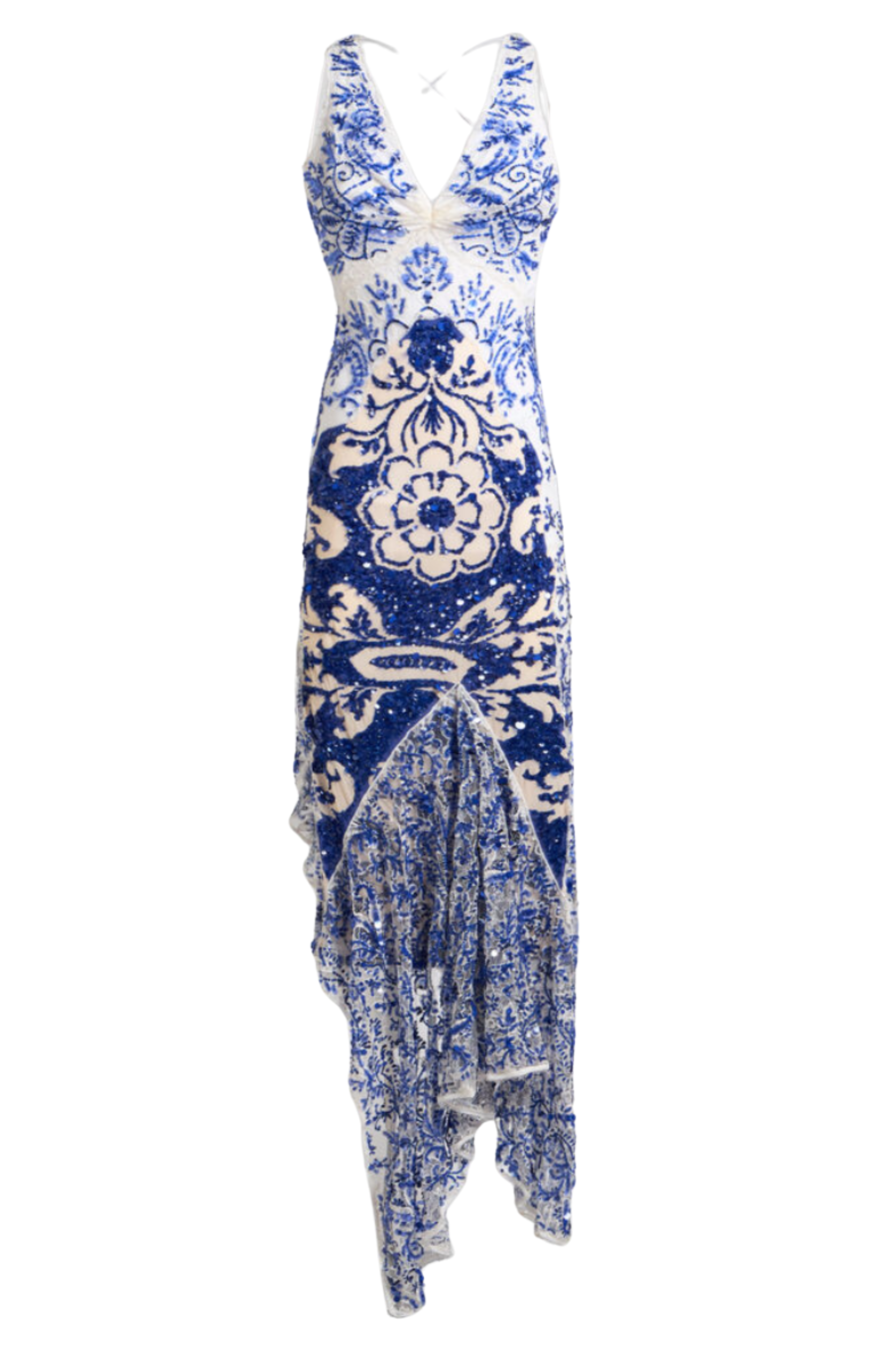 Long Dress With Sequin Embroidery