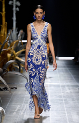 Long Dress With Sequin Embroidery