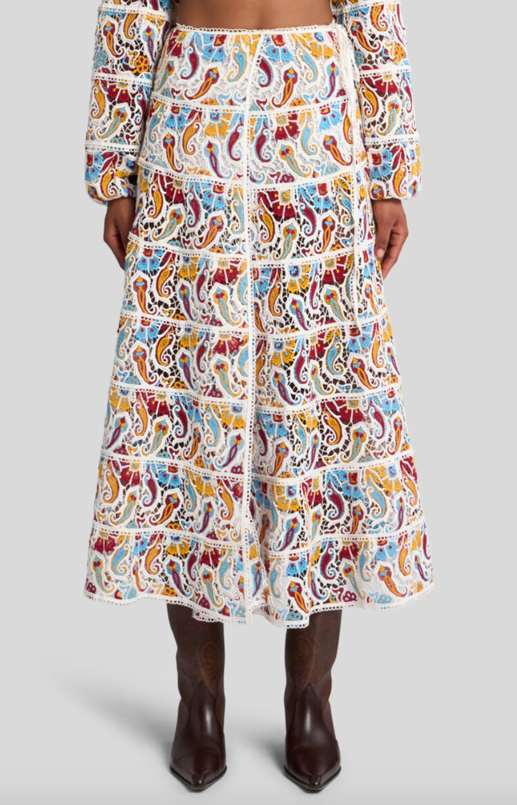 Paisley Macrame Skirt