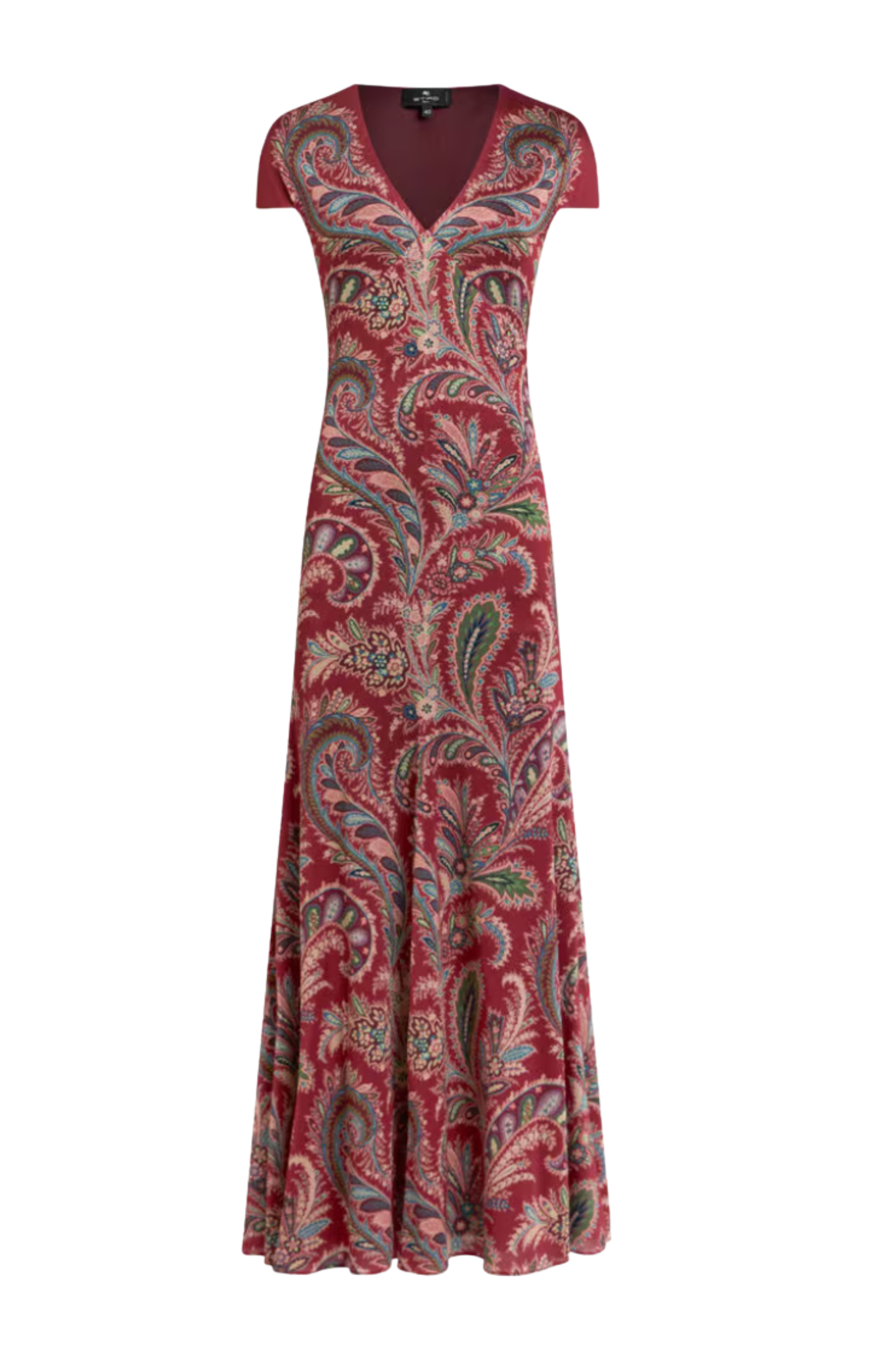 Printed Crepe Jersey Long Dress