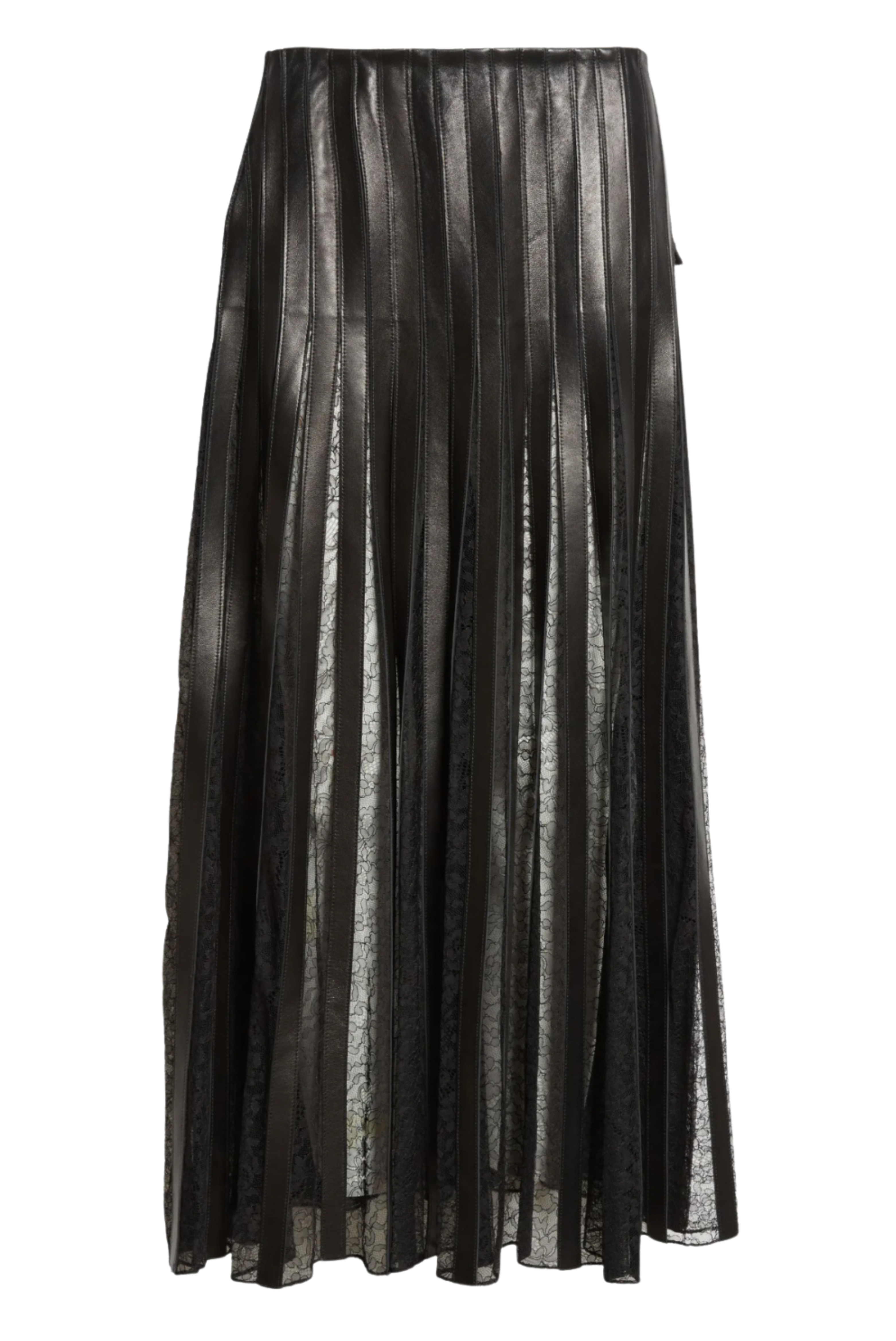 The Alix Skirt With Leather Strip Embroidery