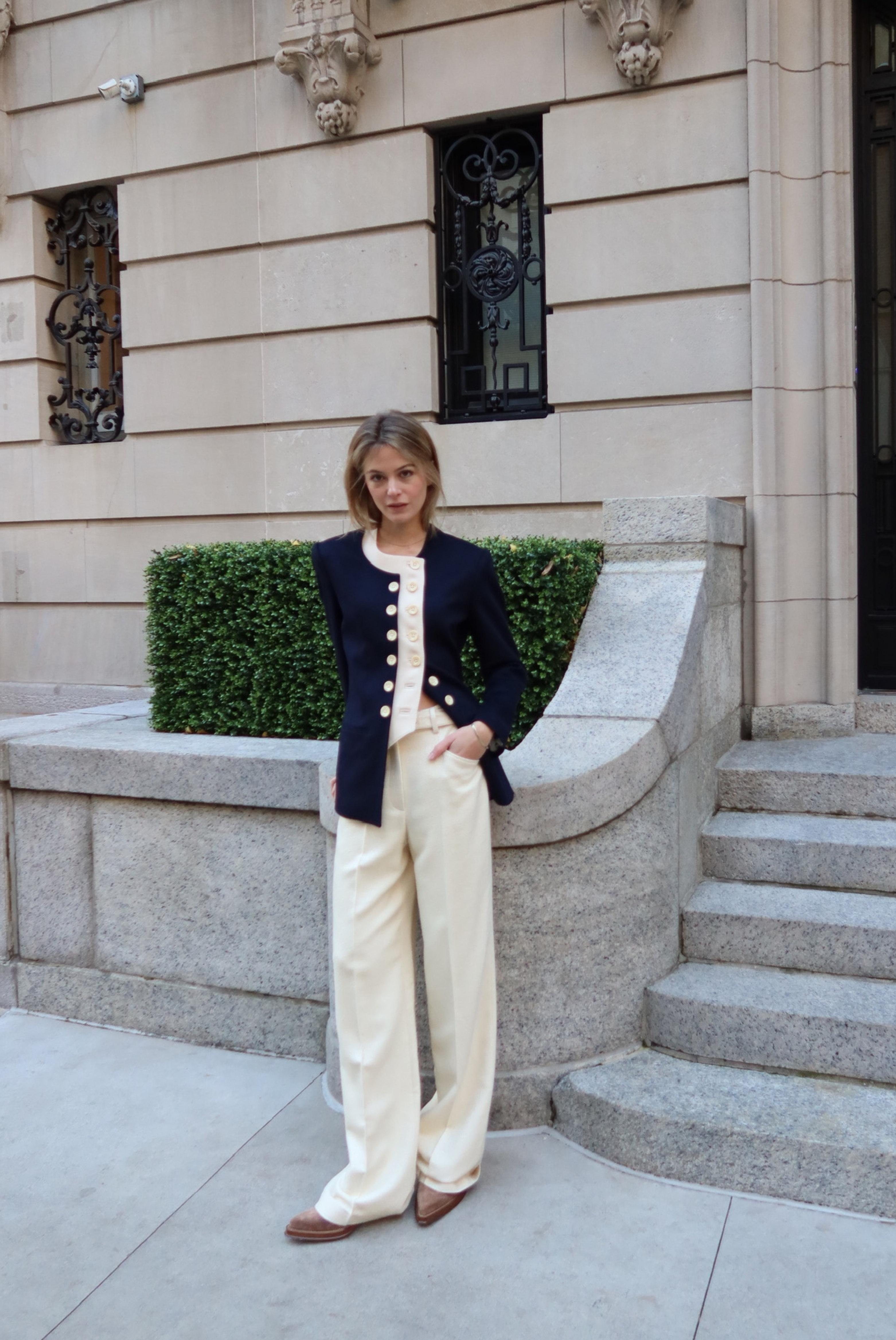 Norman Wide Leg Tweed Pant