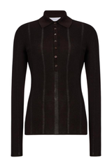 Gabriela Hearst Sophia Polo Chocolate Brown