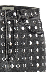 Stormy Black Studded Skirt