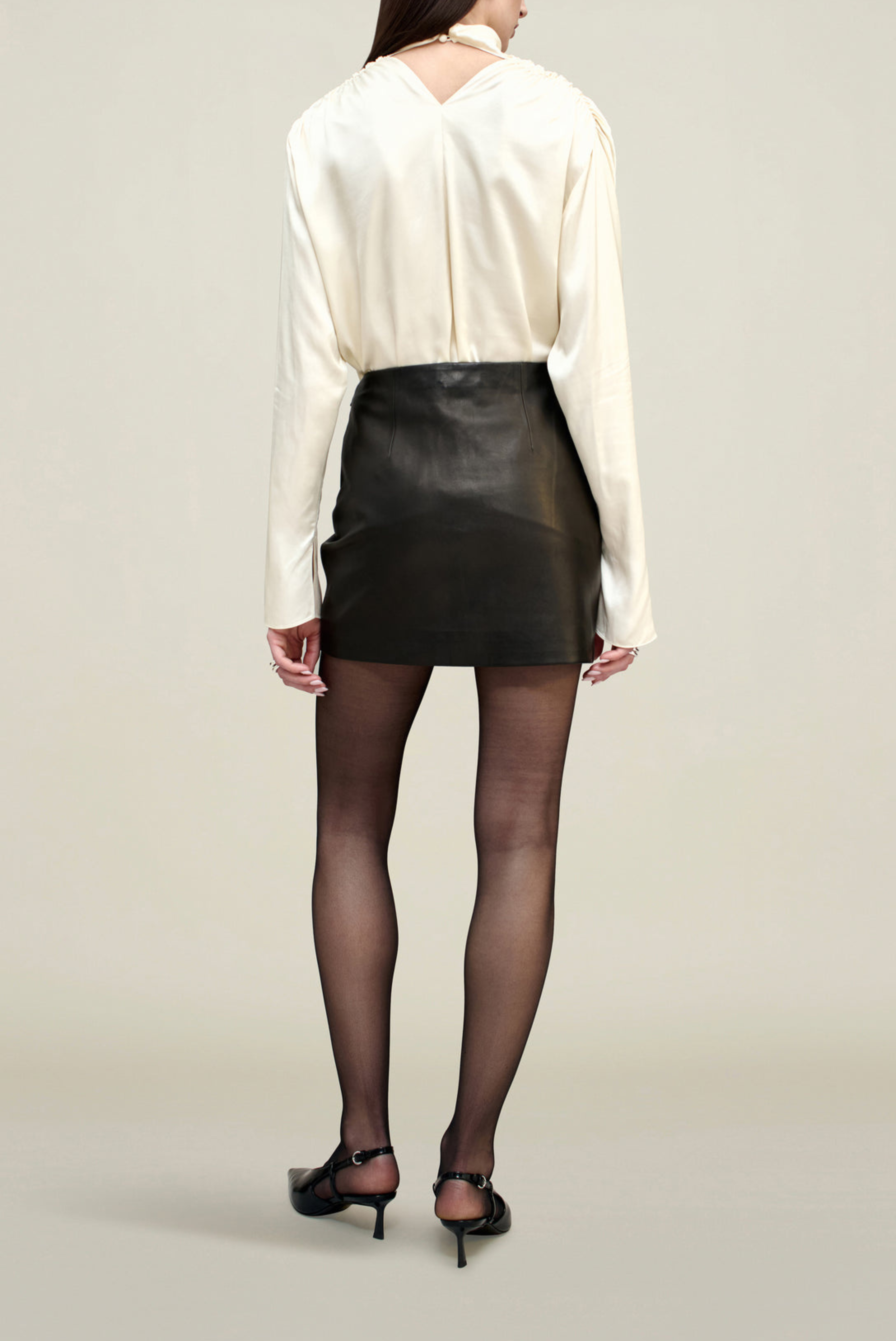 Kallmeyer Shiloh Mini Skirt Black Lambskin