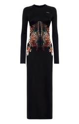 Raglan Dress With Sculpting Skirt with Logo and 3D Detail
