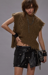 Boyfriend Cable Sweater Vest