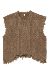 Boyfriend Cable Sweater Vest