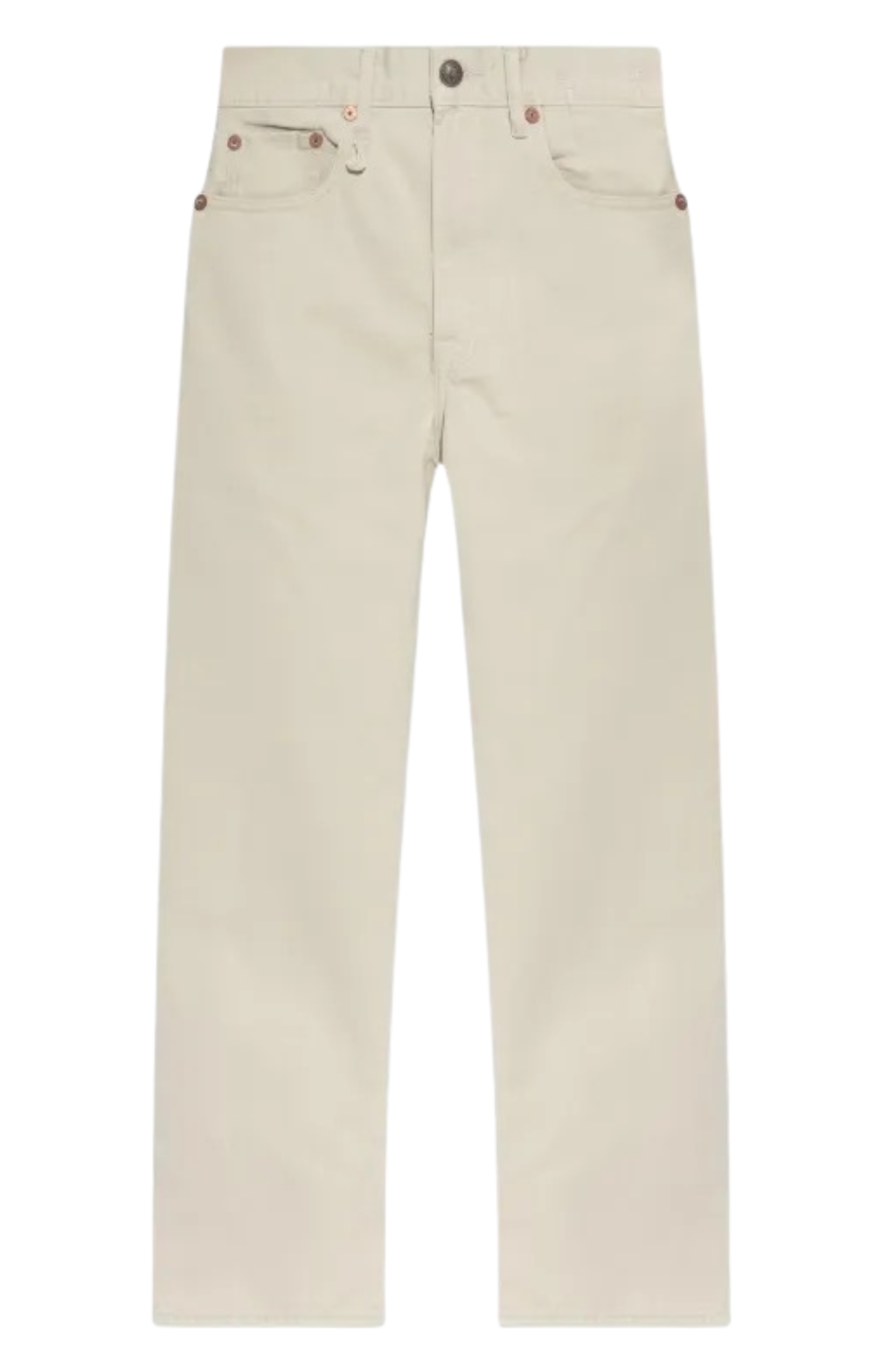 R13 Boyfriend Jean Ivory Sateen