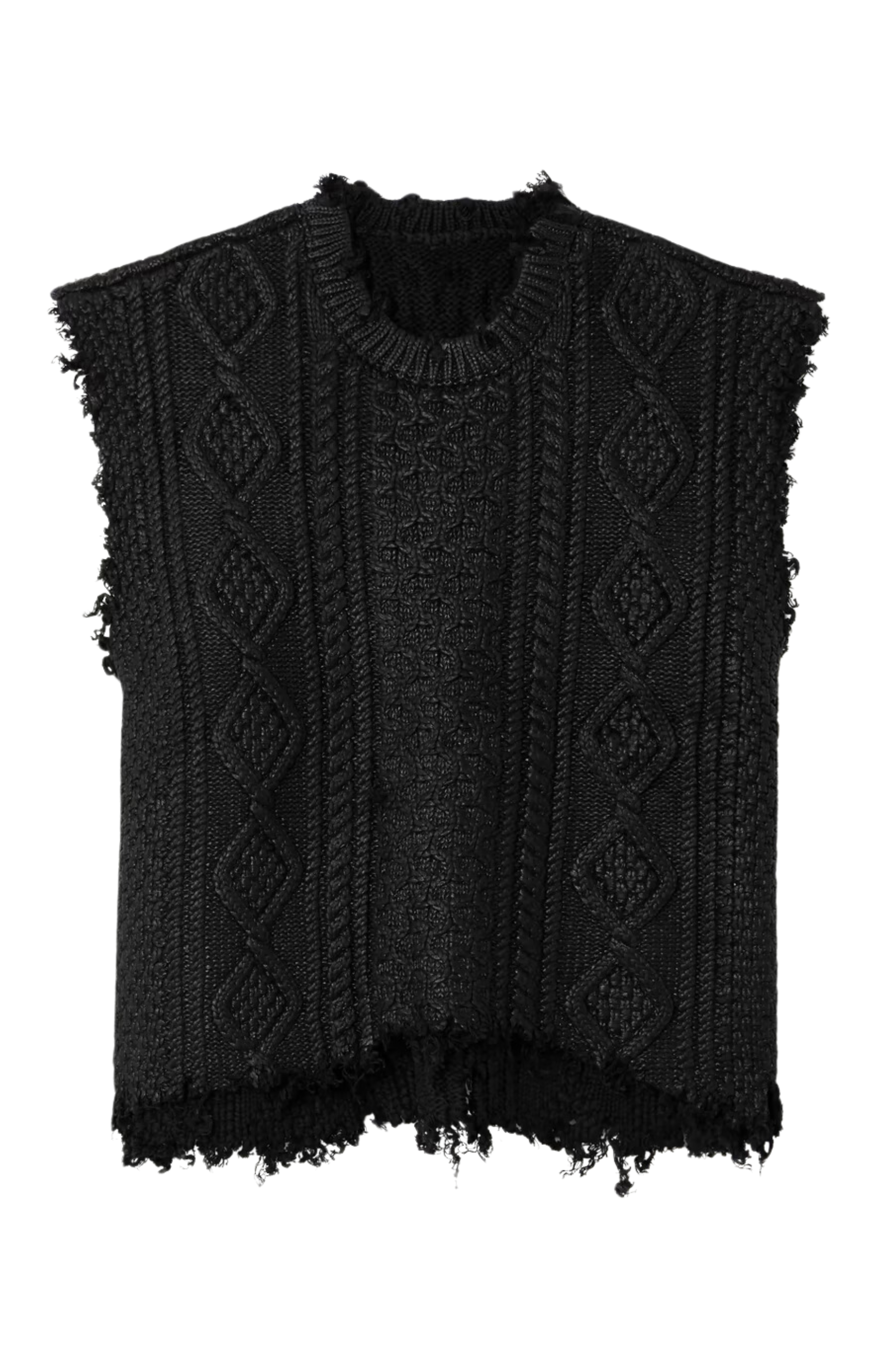 Boyfriend Cable Sweater Vest