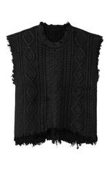 Boyfriend Cable Sweater Vest