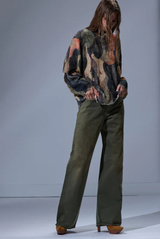 R13 D'Arcy Loose Jean Vintage Olive