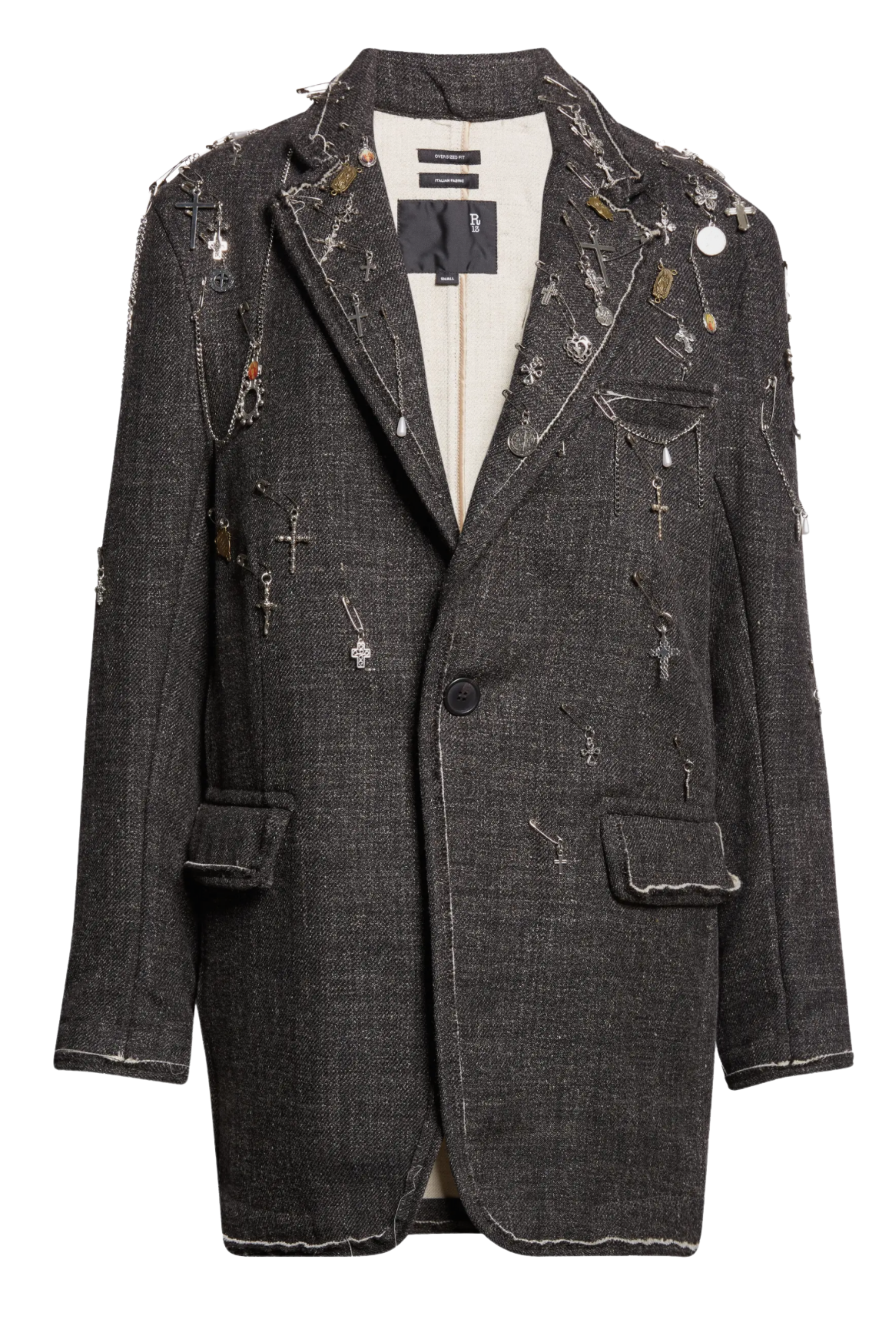 R13 Fray Ragged Blazer