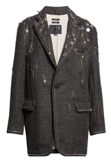 R13 Fray Ragged Blazer