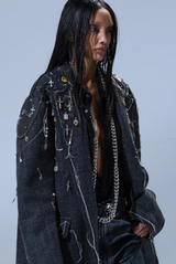 R13 Fray Ragged Blazer