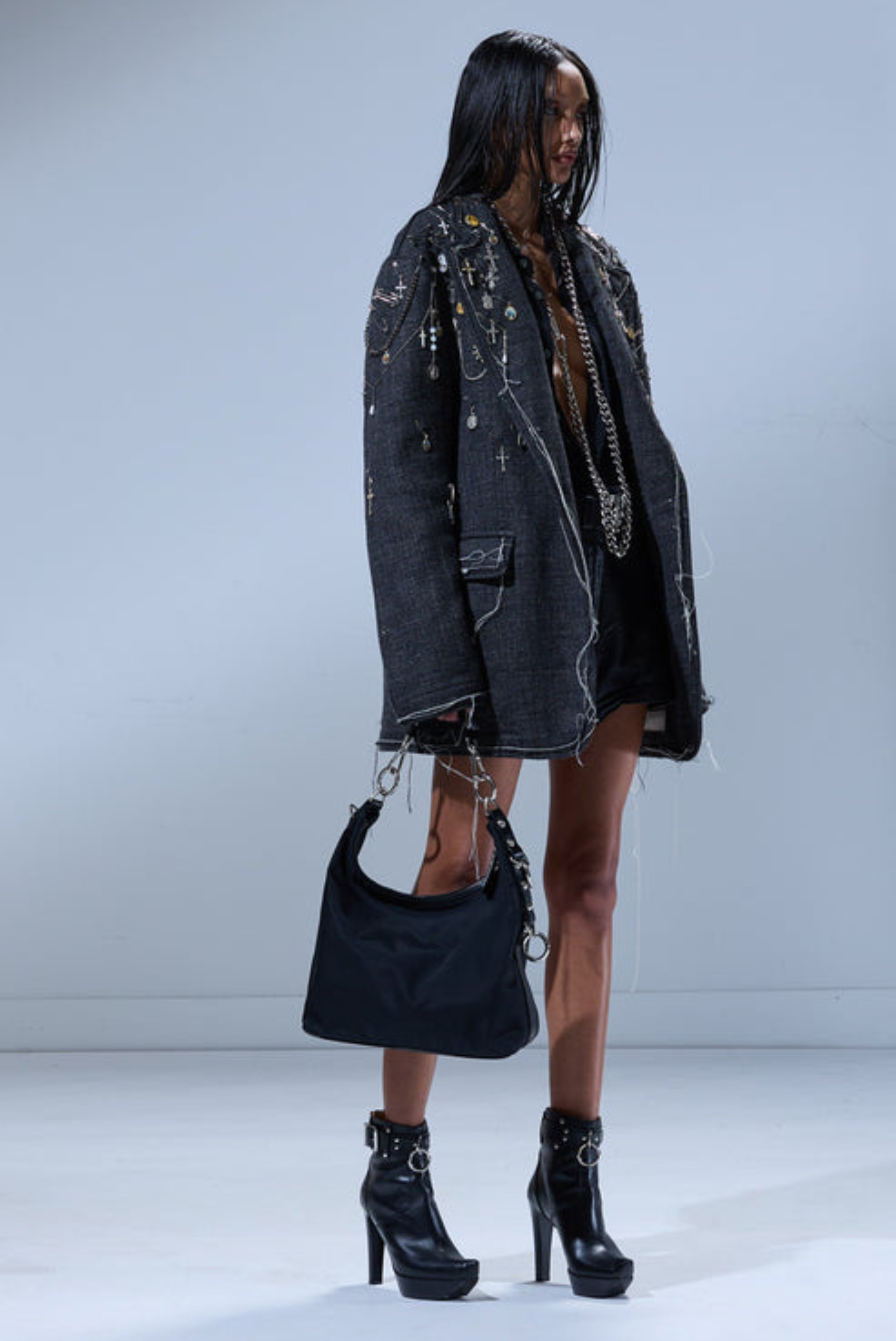 R13 Fray Ragged Blazer