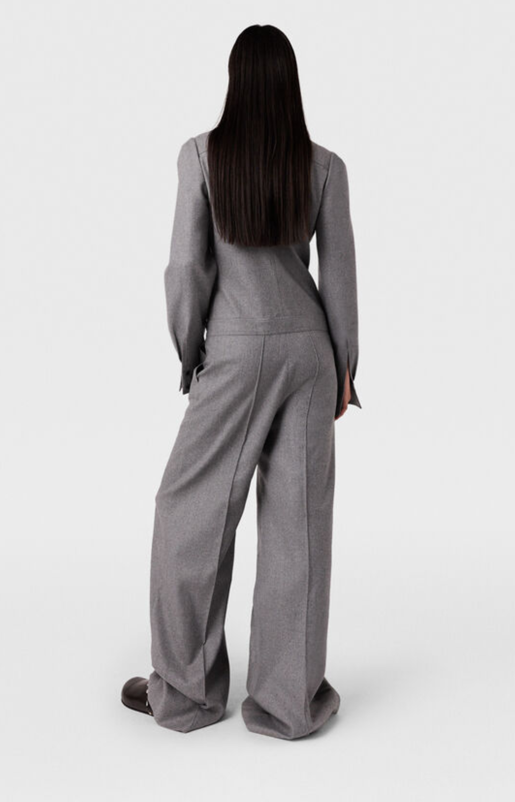 Clasp-Embellished Wool Jumpsuit