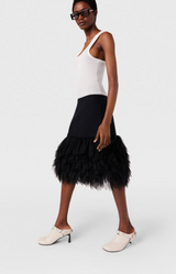 Feather Midi Skirt