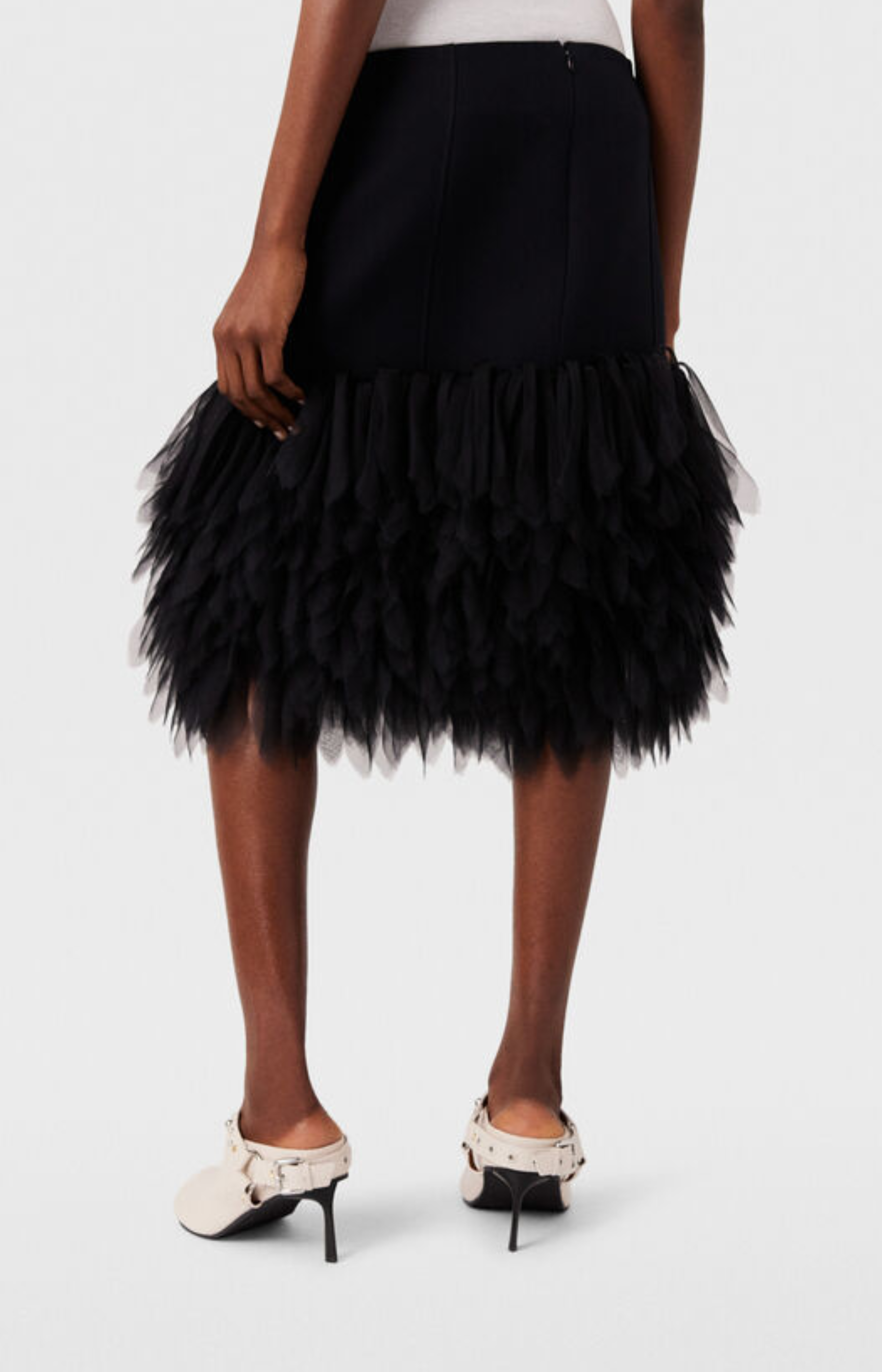 Feather Midi Skirt