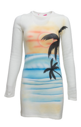 Palm Airbrush Dress